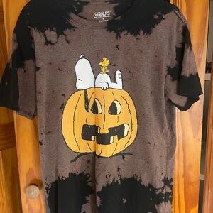 Peanuts Brown Tie-Dye T-Shirt